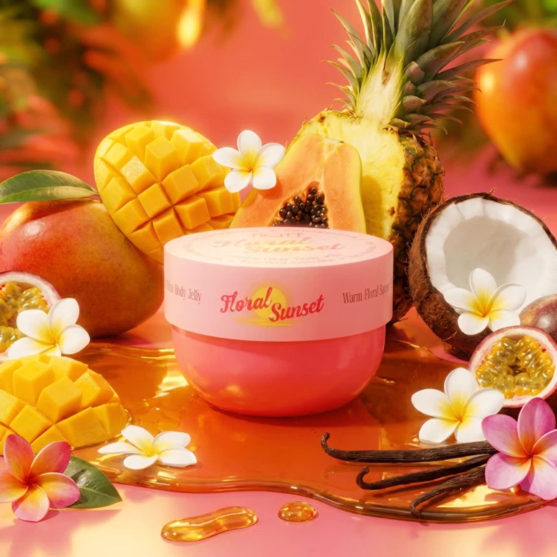 Fluff Floral Sunset Golden Glow Body Jelly 150ml - Image 1